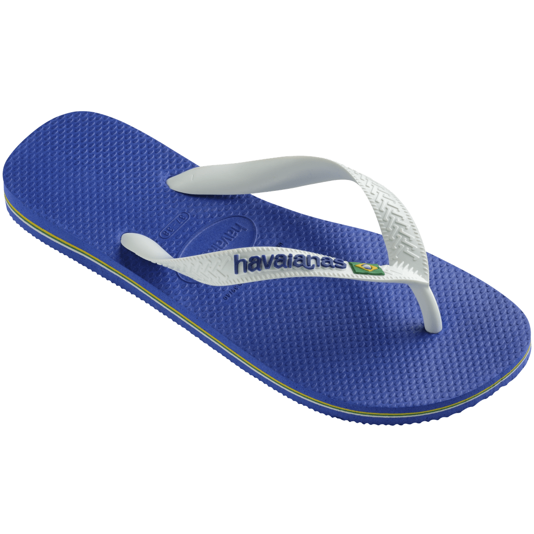 Women's Brazil Logo Flip Flops - Marine Blue