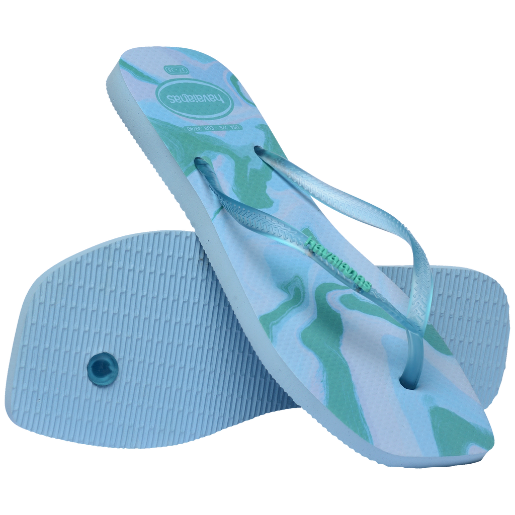 Women's Slim Square Jelly Flip Flops - LAVENDER BLUE
