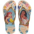 Kid's Slim Princess Flip Flops - BEIGE STRAW/BEIGE STRAW