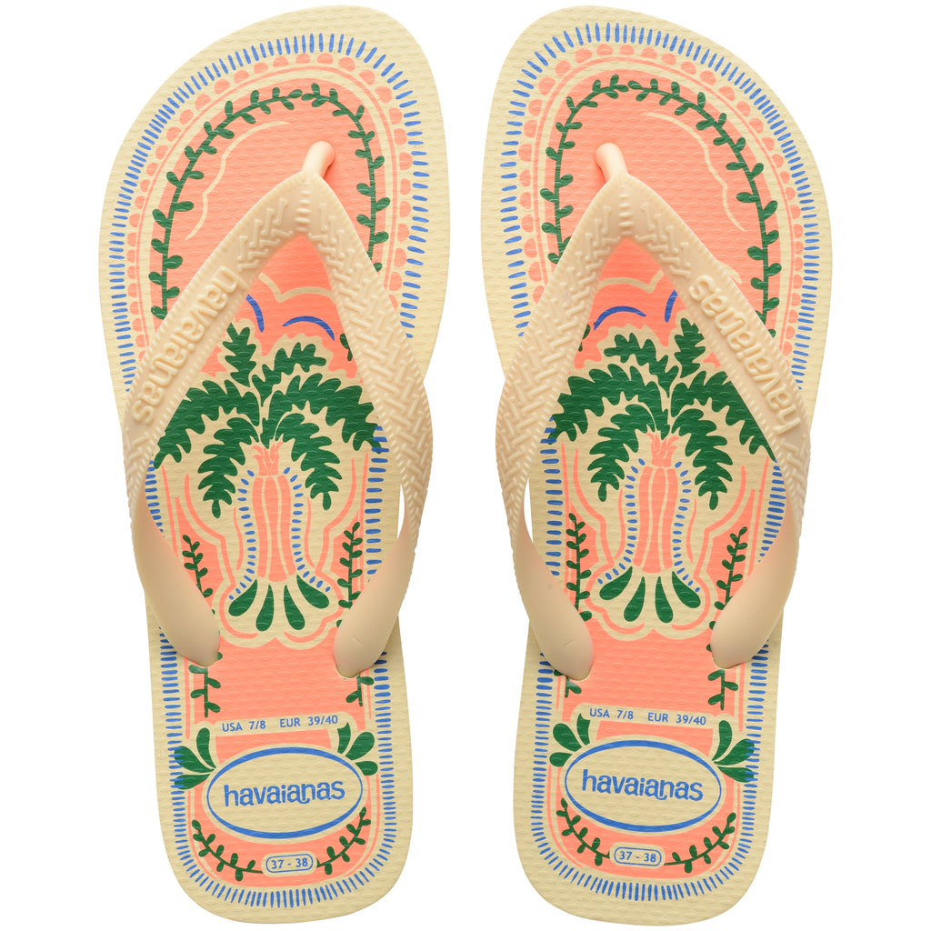 Women's Top Summer Vibes Flip Flops - BUTTERCREAM